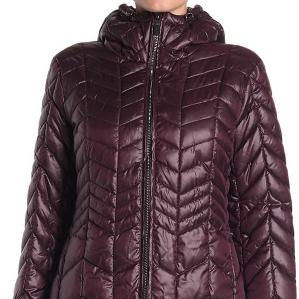 NWT!π₯° Kenneth Cole Hooded Puffer Coat - Picture 3 of 6